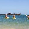Kayaking around the shipwrecks at Moreton Island